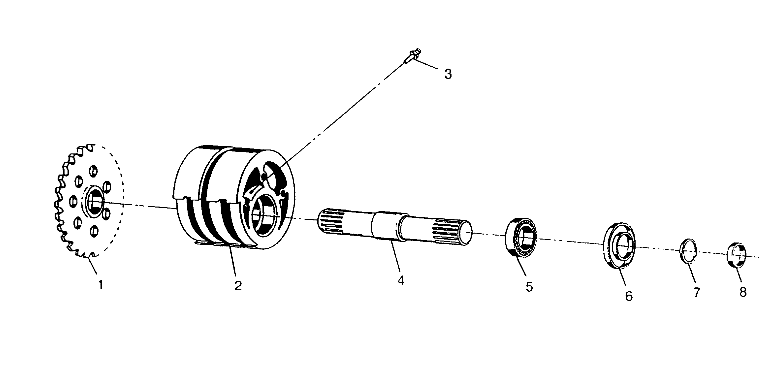 FRONT TIGHTENER ASSEMBLY 6x6 400L, SWEDISH S948740 and  NORWEGIAN N948740 (4926812681014A)