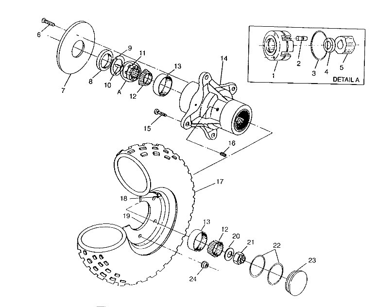 FRONT WHEEL ASSEMBLY 6x6 400L, SWEDISH S948740 and  NORWEGIAN N948740 (4926812681017A)