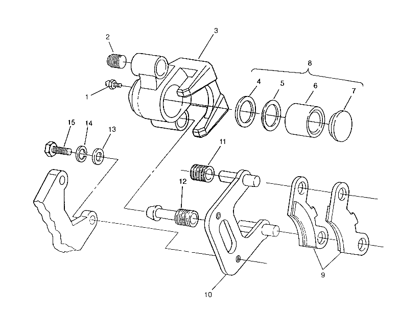 FRONT BRAKE ASSEMBLY 6x6 400L, SWEDISH S948740 and  NORWEGIAN N948740 (4926812681018A)