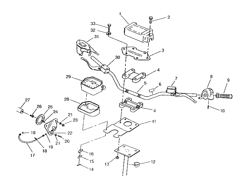 STEERING - HANDLEBAR 6x6 400L, SWEDISH S948740 and  NORWEGIAN N948740 (4926812681019A)