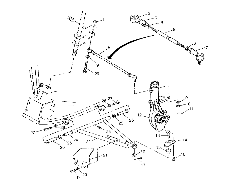 A-ARM/STRUT MOUNTING 6x6 400L, SWEDISH S948740 and  NORWEGIAN N948740 (4926812681021A)