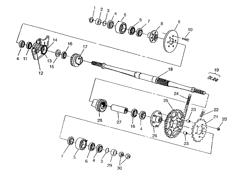 MIDDLE DRIVE ASSEMBLY 6x6 400L, SWEDISH S948740 and  NORWEGIAN N948740 (4926812681025A)