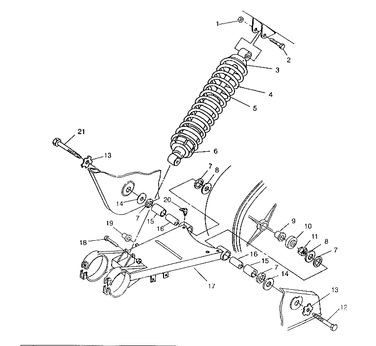 SWING ARM/SHOCK MOUNTING 6x6 400L, SWEDISH S948740 and  NORWEGIAN N948740 (4926812681029A)