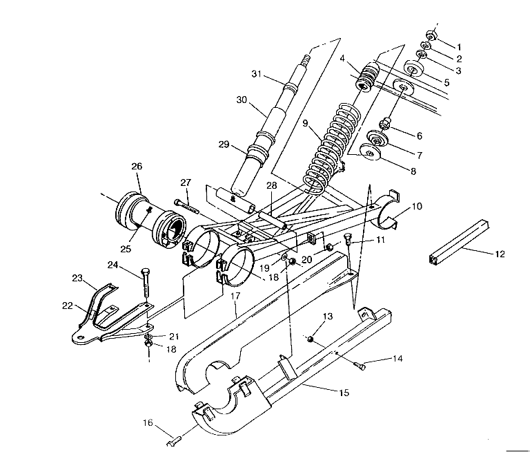 SWING ARM WELDMENT (REAR) 6x6 400L, SWEDISH S948740 and  NORWEGIAN N948740 (4926812681038A)