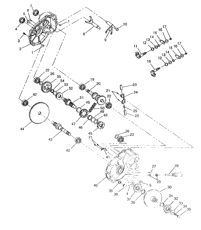 GEARCASE ASSEMBLY 6x6 400L, NORWEGIAN N948740 (4926812681043A)