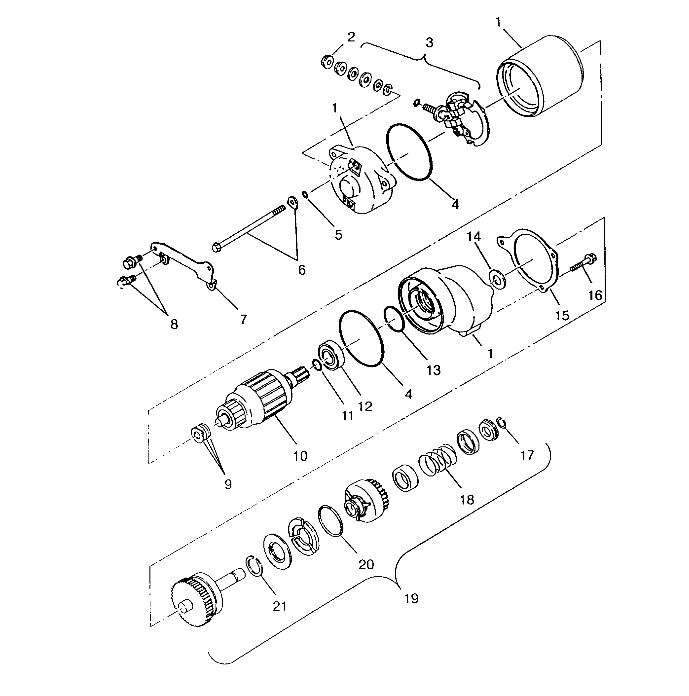 STARTING MOTOR 6x6 400L, SWEDISH S948740 and  NORWEGIAN N948740 (4926812681054A)