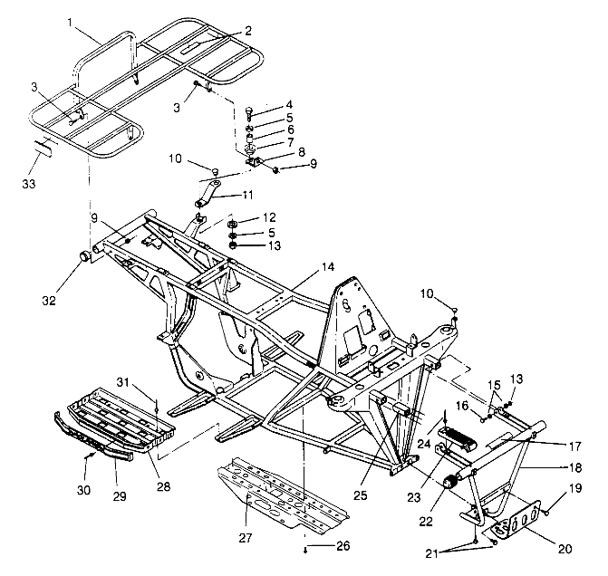 BUMPER and RACK MOUNTING Trail Boss W948527 (4926822682A007)