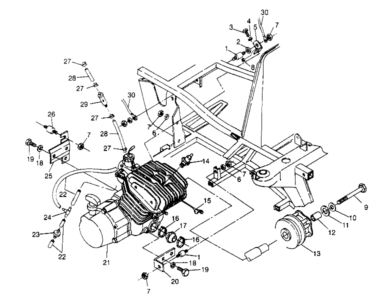 ENGINE MOUNTING Trail Boss W948527 (4926822682A008)