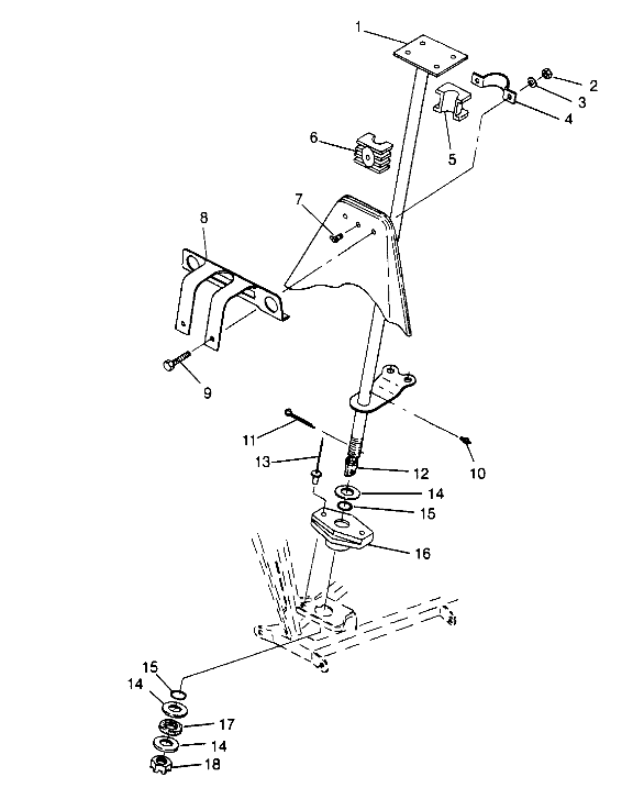 STEERING POST ASSEMBLY Trail Boss W948527 (4926822682B004)