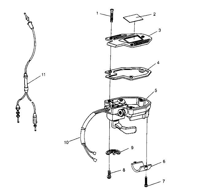 CONTROLS - THROTTLE ASM./CABLE Trail Boss W948527 (4926822682B006)