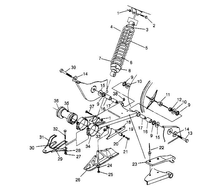 SWING ARM/SHOCK MOUNTING Trail Boss W948527 (4926822682B008)