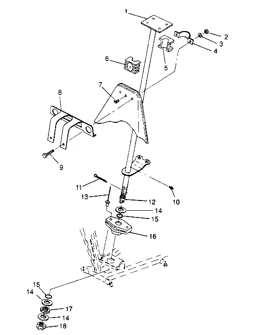 STEERING POST ASSEMBLY Trail Blazer W947221 (4926832683B004)