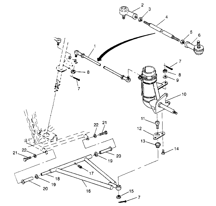 STEERING/A-ARM ASSEMBLY Trail Blazer W947221 (4926832683B005)