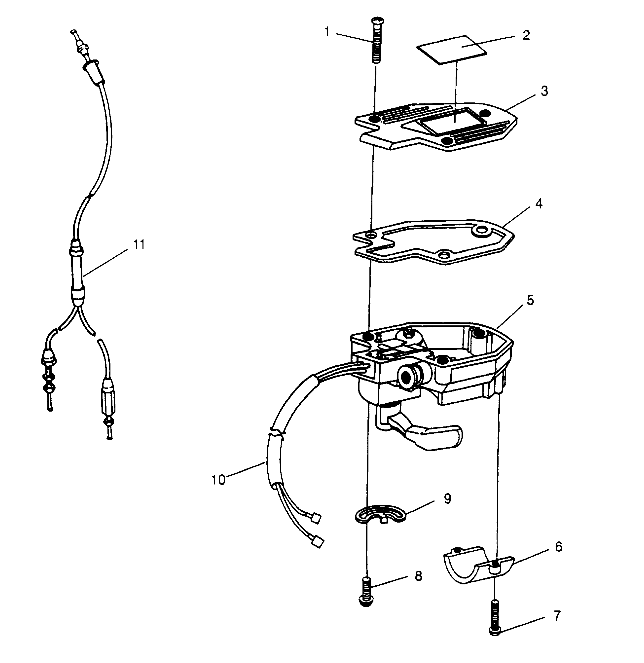 CONTROLS - THROTTLE ASM./CABLE Trail Blazer W947221 (4926832683B006)