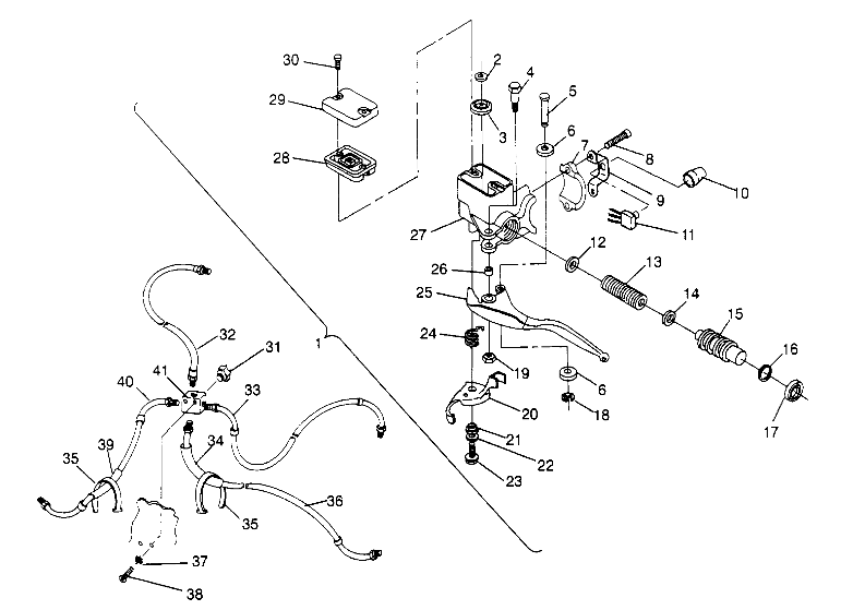 CONTROLS - MASTER CYLINDER/BRAKE LINE Trail Blazer W947221 (4926832683B007)