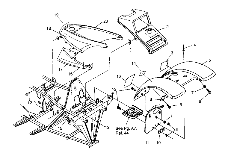 FRONT CAB ASSEMBLY Sportsman 4x4 W948040 (4926842684A005)