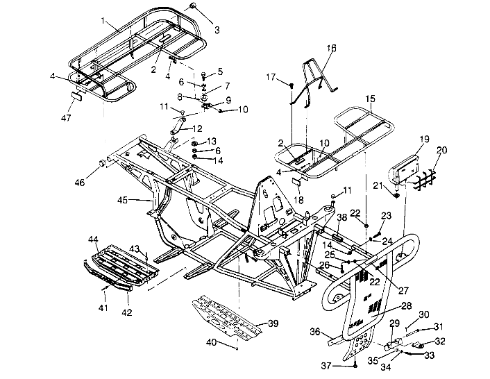 BUMPER/RACK MOUNTING Sportsman 4x4 W948040 (4926842684A007)