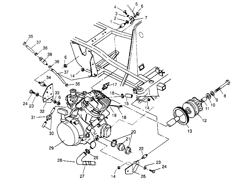 ENGINE MOUNTING Sportsman 4x4 W948040 (4926842684A008)