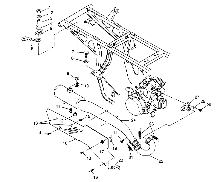 EXHAUST SYSTEM Sportsman 4x4 W948040 (4926842684A010)