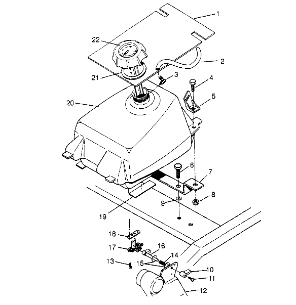 FUEL TANK ASSEMBLY Sportsman 4x4 W948040 (4926842684A011)