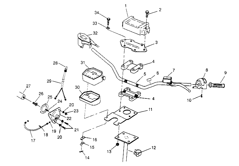 STEERING - HANDLEBAR Sportsman 4x4 W948040 (4926842684B007)