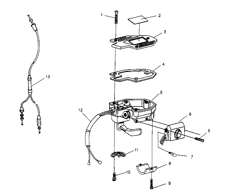 CONTROLS - THROTTLE ASM./CABLE Sportsman 4x4 W948040 (4926842684B010)