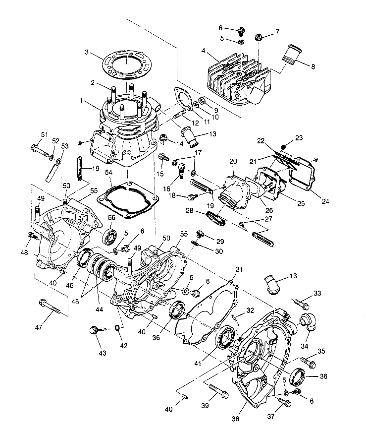 CRANKCASE and CYLINDER Sportsman 4x4 W948040 (4926842684C011)