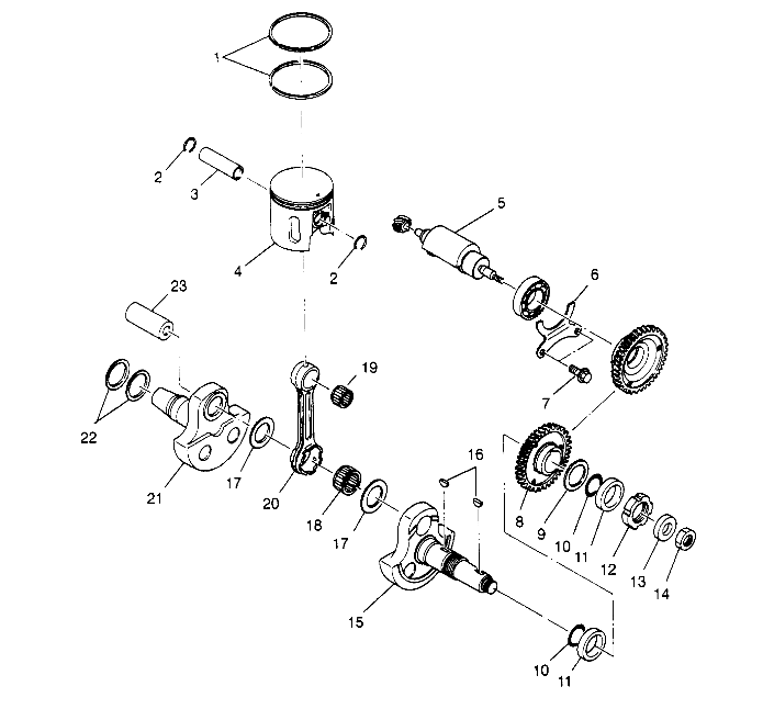 PISTON and CRANKSHAFT Sportsman 4x4 W948040 (4926842684C013)