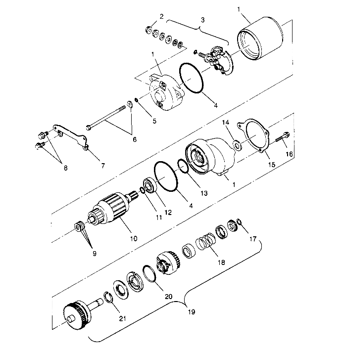 STARTING MOTOR Sportsman 4x4 W948040 (4926842684D004)