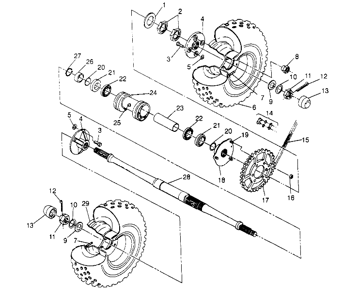 REAR WHEEL DRIVE ASSEMBLY  (Prior to Serial #2295881) Magnum 2x4 W957544 (4926852685C003)