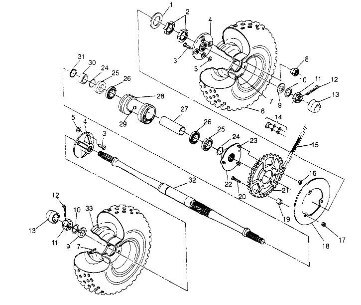 REAR WHEEL DRIVE ASSEMBLY  (After Serial #2295881) Magnum 2x4 W957544 (4926852685C004)