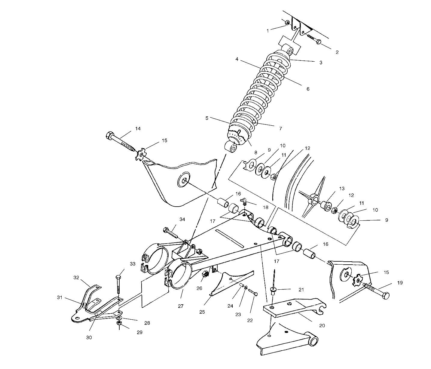 SWING ARM/SHOCK MOUNTING - W958144 (4926862686b014)