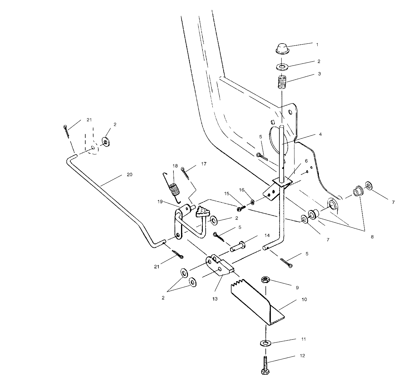 FOOT PEDAL and PARKING BRAKE ASSEMBLY - S958144 (4926862686c014)