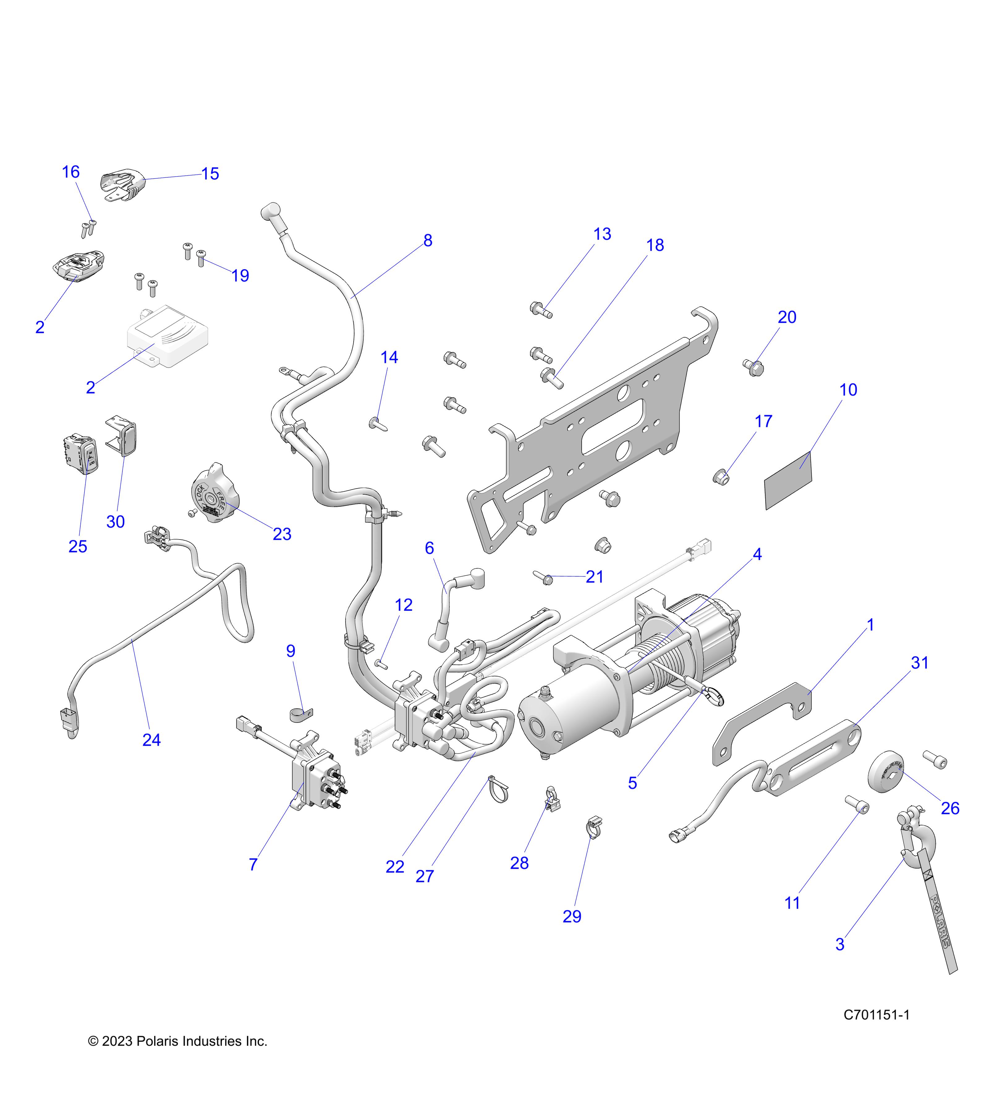 BODY, WINCH - R24TAS99PK (C701151-1)