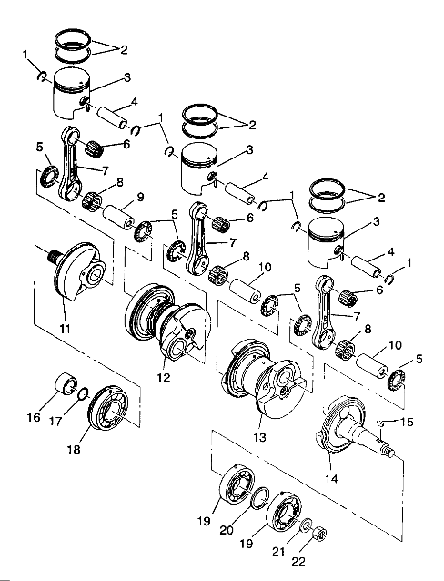 CRANKSHAFT & PISTON SL 650 B944058 (4926992699023A)