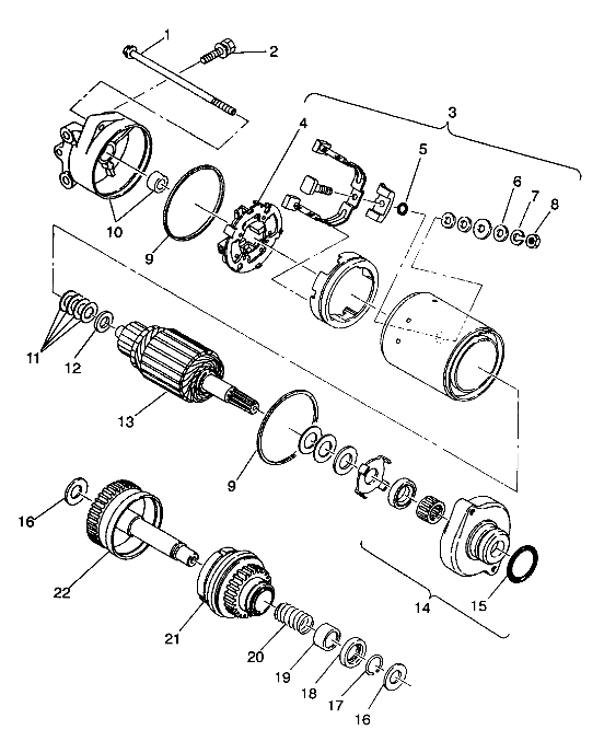 STARTING MOTOR ASSEMBLY SL 650 B944058 (4926992699028A)