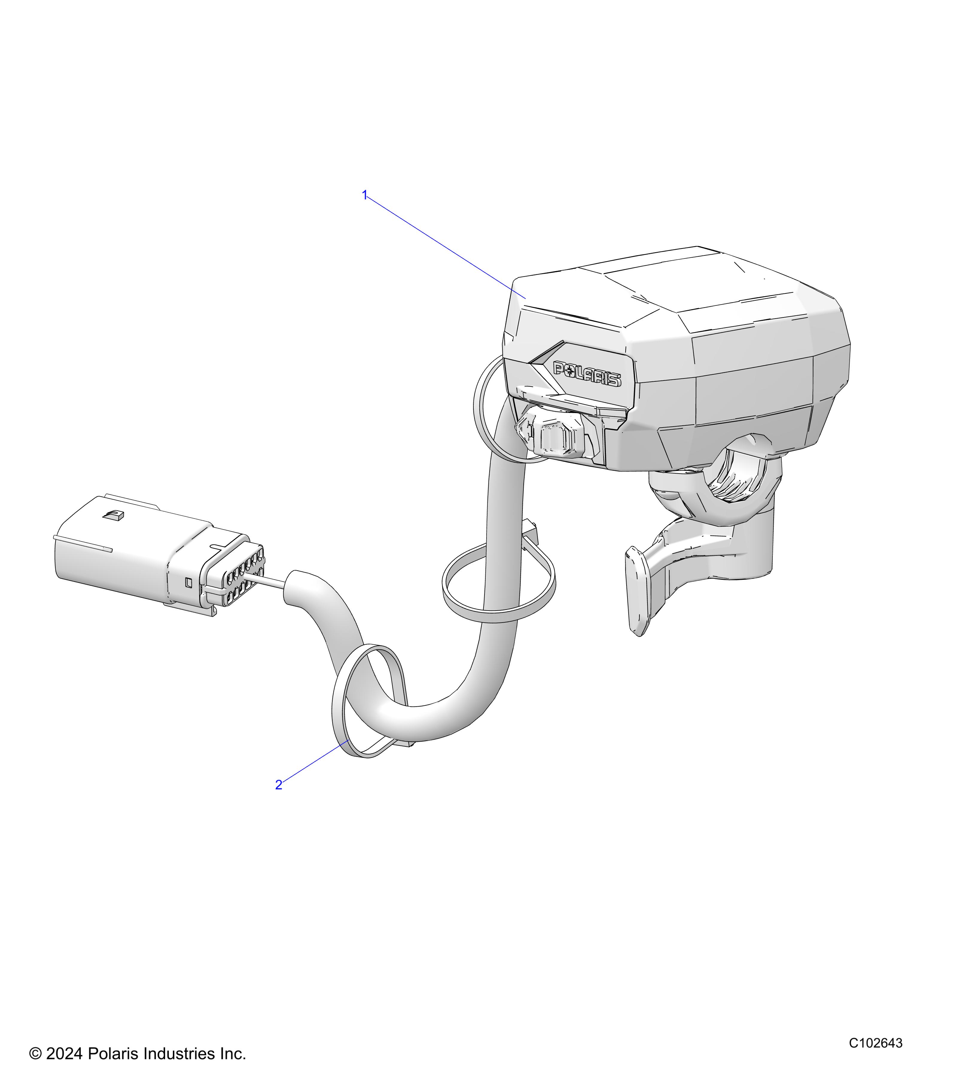 STEERING, CONTROLS, THROTTLE ASM. and CABLE - A25SKE57A1 (C102643)