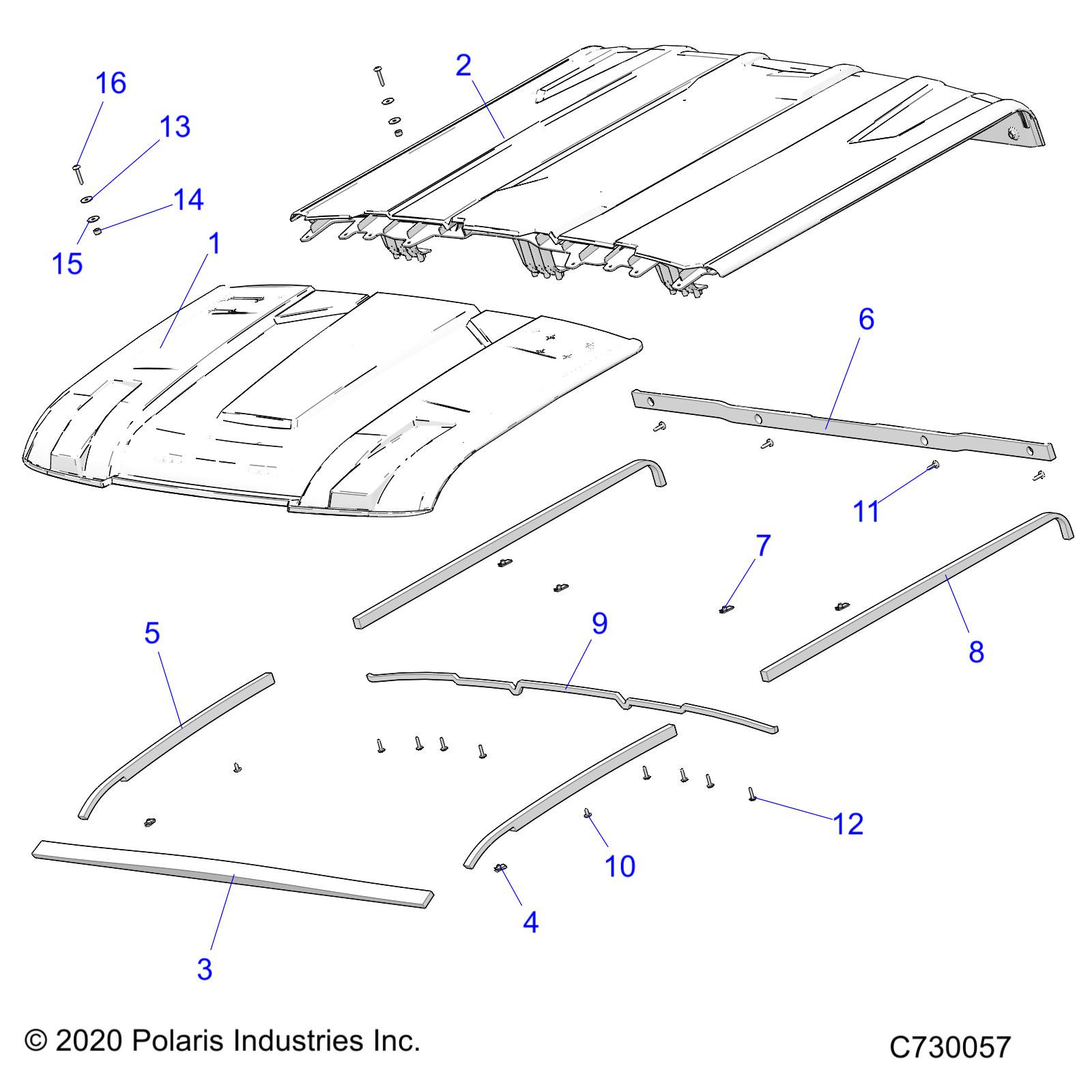 BODY, ROOF - R21RSK99A9/AP/AW/B9/BP/BW (C730057)