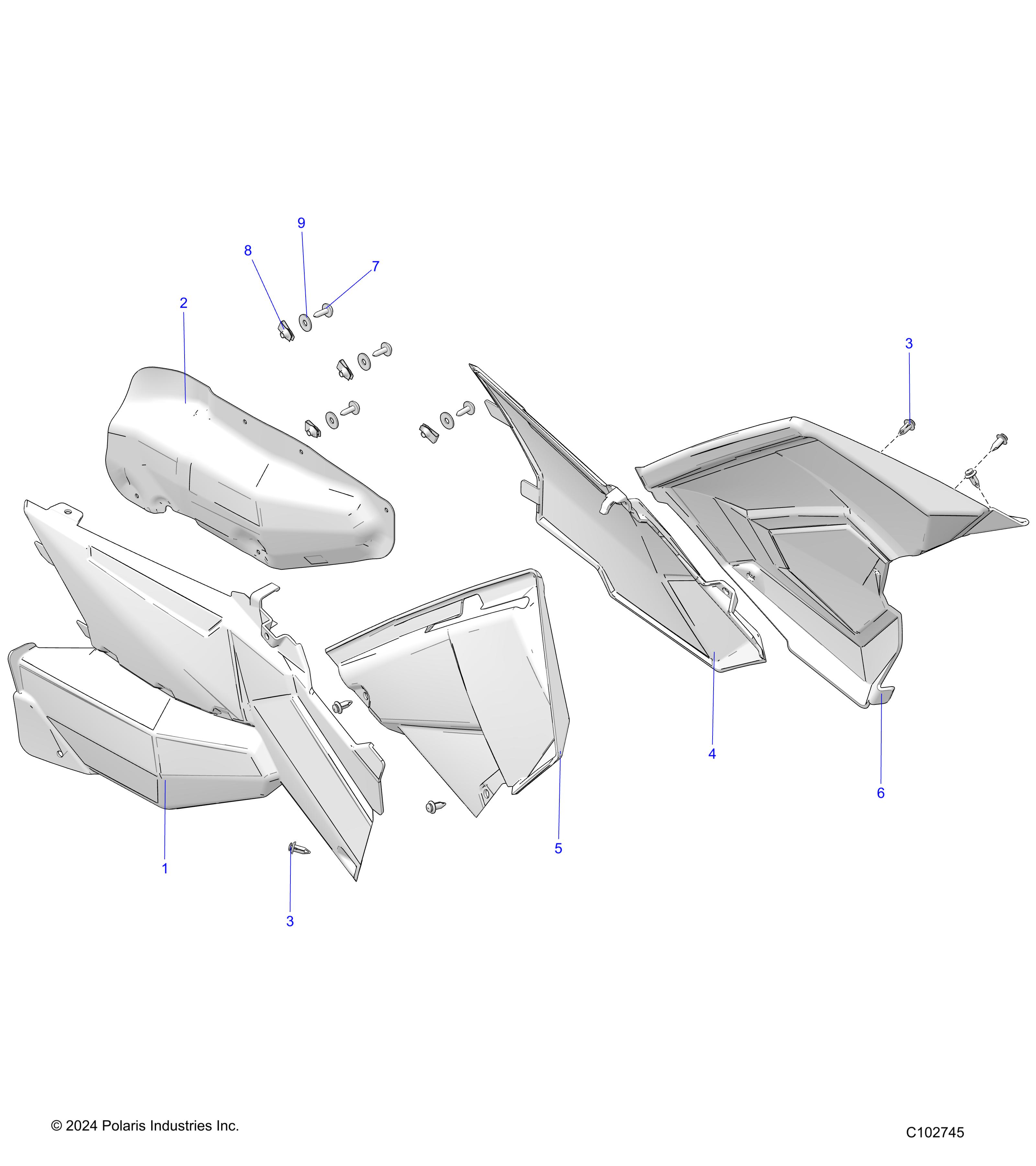 BODY, SIDE PANELS - A25SVA85A4 (C102745)