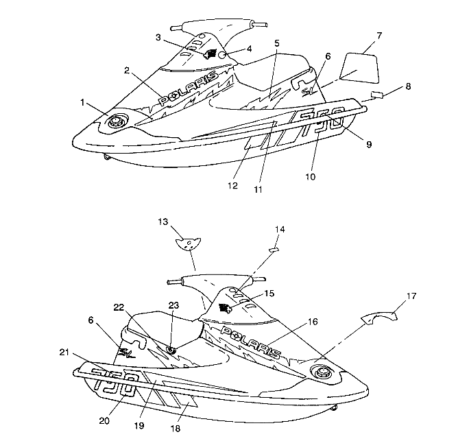 DECALS SL 750 B944070 (4927012701003A)