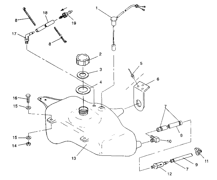 OIL TANK SL 750 B944070 (4927012701008A)