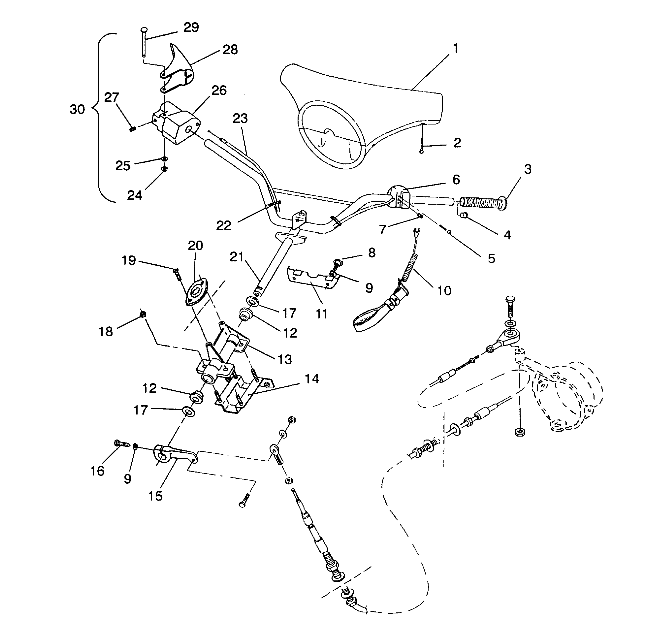 STEERING ASSEMBLY SL 750 B944070 (4927012701009A)