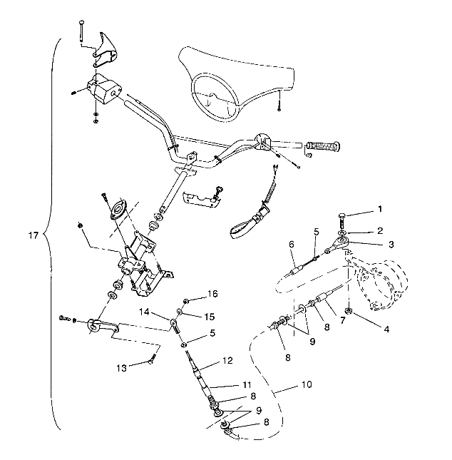 STEERING ASSEMBLY SL 750 B944070 (4927012701010A)