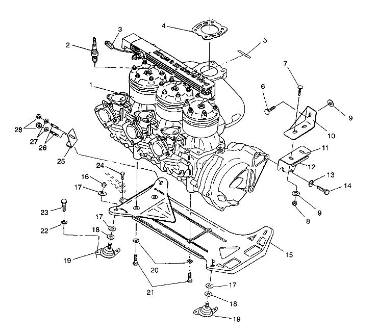 ENGINE MOUNTING SL 750 B944070 (4927012701011A)