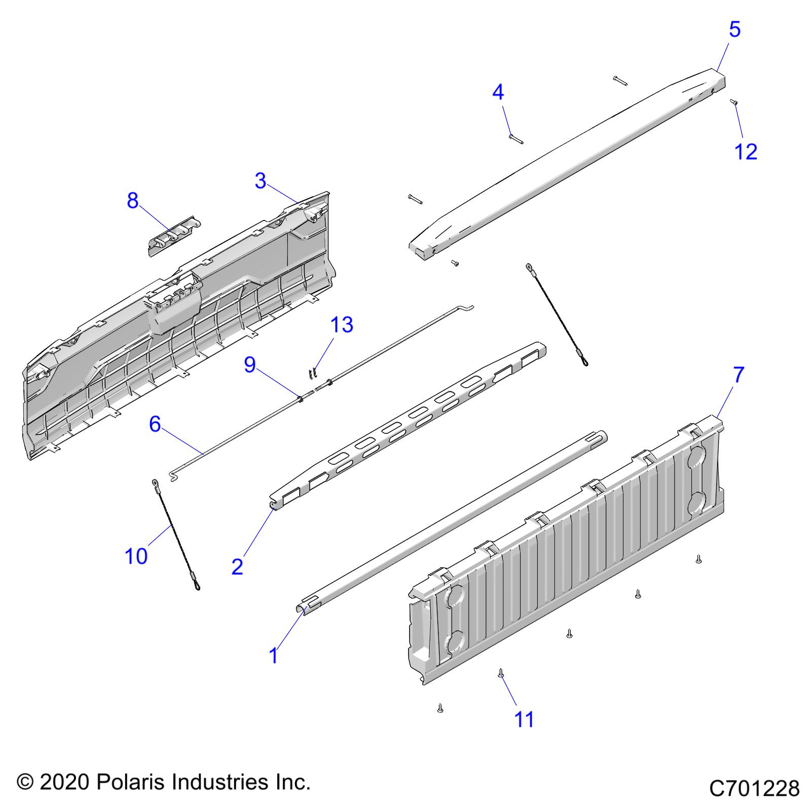 BODY, BOX, TAILGATE - R22RSX99A9 (C701228)