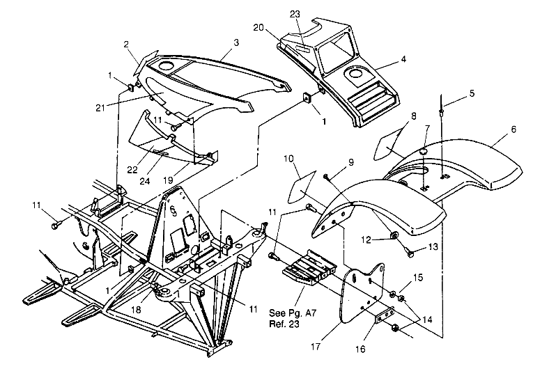 FRONT CAB ASSEMBLY Sport 400L W948540 (4927232723A005)