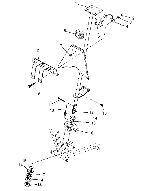 STEERING POST ASSEMBLY Sport 400L W948540 (4927232723B005)