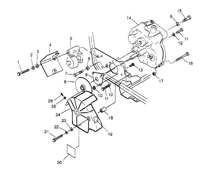 GEARCASE/BRAKE MOUNTING Sport 400L W948540 (4927232723B013)