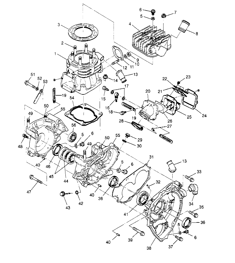 CRANKCASE and CYLINDER Sport 400L W948540 (4927232723C007)