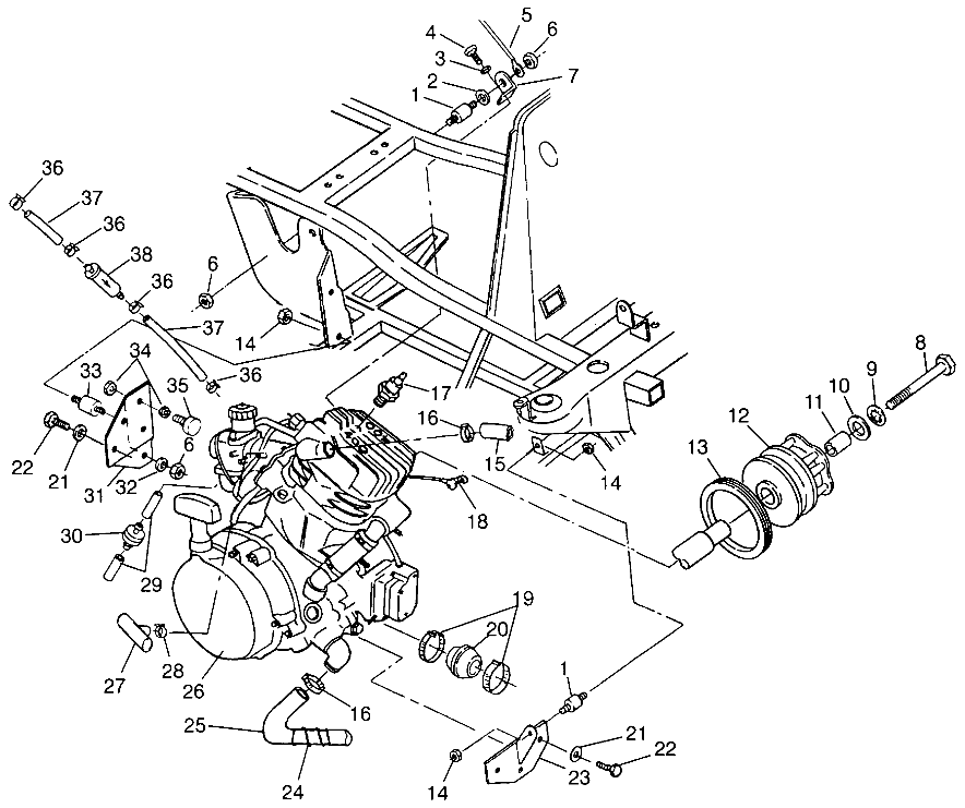 ENGINE MOUNTING Scrambler W957840 (4927252725A009)